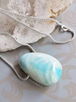 สร้อยคอเงินจี้หินเฮมิมอร์ไฟร์ท