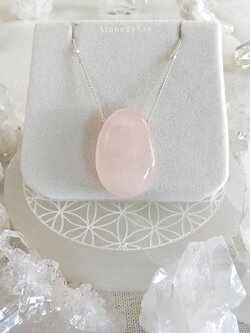 สร้อยคอเงินจี้หินโรสควอตซ์ Rose Quartz