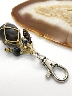 พวงกุญแจหินแจสเปอร์ขัดเงา(Jasper)