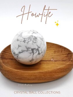 หินฮาวไลท์ลูกกลม Howlite Ball