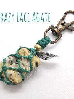 พวงกุญแจหินเครซี่เลสอาเกต (Crazy Lace Agate)