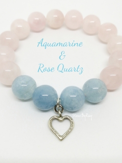 สร้อยข้อมือโรสควอตซ์&อความารีน