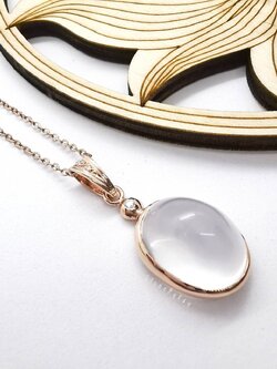 สร้อยคอเงินจี้หินมิลกี้ควอตซ์ Milky Quartz