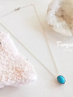 สร้อยคอเงินจี้หินเทอร์ควอยส์