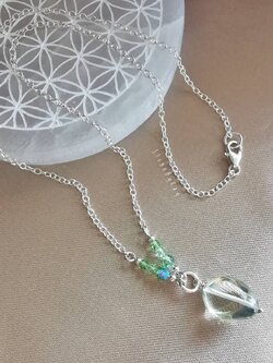 สร้อยคอเงินจี้หินกรีนอเมทิสต์ Green Amethyst
