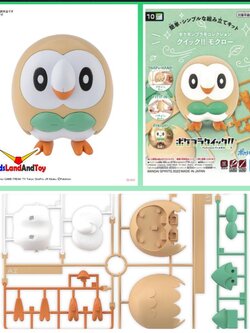 Bandai Bandai 4573102633521 POKÉMON PLAMO COLLECTION QUICK!! 10 ROWLET