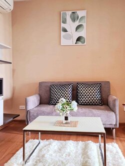 คอนโด The Base Sukhumvit 77 (เดอะ เบส สุขุมวิท 77) High Rise โซนพื้นที่ BTS อ่อนนุช ให้เช่าห้องแบบ 1ห้องนอน 1ห้องน้ำ 1ครัวปิด ขนาดห้อง 30 ตรม. ชั้น 19 ตึก B มีเครื่องซักผ้า