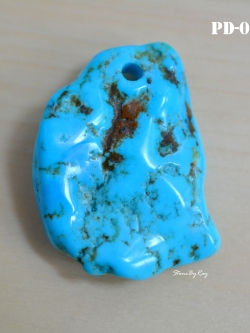 จี้หินเทอร์ควอยส์ก้อนธรรมชาติขัดเงา(PD-038)