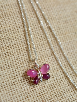 สร้อยคอเงินจี้พลอยทับทิม