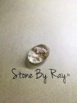 Garden Quartz หินโป่งข่ามเจียรทรงหลังเบี้ย