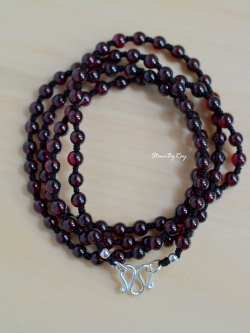 สร้อยประคำ108พลอยโกเมน(Garnet)