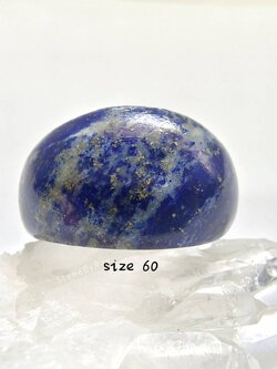 แหวนหินลาพิสลาซูลีเจียรแบบแหวนเกลี้ยงsize60 Lapis Lazuli