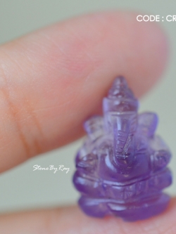 หินอเมทิสต์แกะสลักองค์พระพิฆเนศ(องค์เล็ก)
