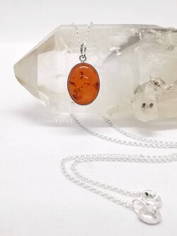 สร้อยคอเงินจี้อำพัน Amber