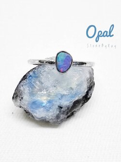 แหวนเงินแท้พลอยโอปอล