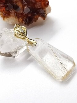 จี้หินไหมทอง Rutilated Quartz