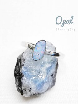 แหวนเงินแท้พลอยโอปอล