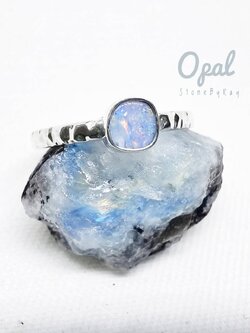 แหวนเงินแท้พลอยโอปอล