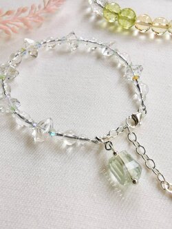 สร้อยข้อมือเงินหินเฮอร์คิเมอร์ไดม่อน