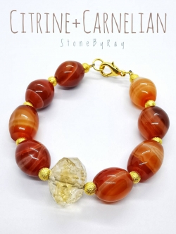 สร้อยข้อมือหินคาเนเลี่ยน+หินซิทริน