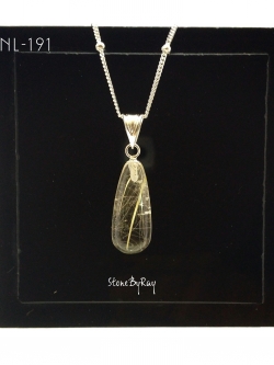 สร้อยคอเงินกับจี้เงินหินไหมทอง NL-191