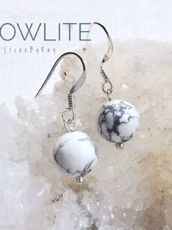 ต่างหูเงินหินฮาวไลท์