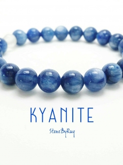 สร้อยข้อมือเชือกหินไคยาไนท์ 8 มิล