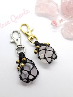พวงกุญแจหินโรสควอตซ์ (Rose Quartz)