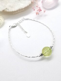 สร้อยข้อมือเงินหินเพอริดอท(Peridot)