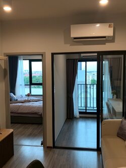 ให้เช่าคอนโด Ideo Ramkhamhaeng - Lam Sali Station (ไอดีโอ รามคำแหง - ลำสาลี สเตชั่น) โซนพื้นที่ รามคำแหง บางกะปิ BTS ลำสาลี ห้องแบบ 1ห้องนอน / 1ห้องน้ำ / 1 ห้องทำงาน ขนาดห้อง 35 ตรม. ชั้น 11