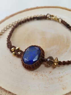 สร้อยข้อมือเชือกถักหินลาพิสลาซูลี