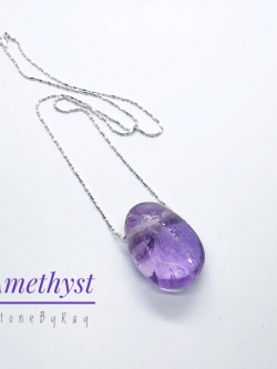 สร้อยคอเงินจี้หินอเมทิสต์ Amethyst