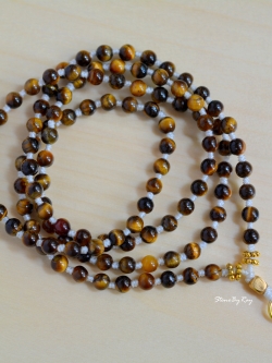 สร้อยประคำ108หินตาเสือ (Tiger's Eye)