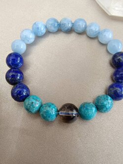 สร้อยข้อมือหินเทอร์ควอยส์,ลาพิสลาซูลี,อความารีน,สโมกกี้ควอตซ์
