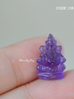 หินอเมทิสต์แกะสลักองค์พระพิฆเนศ(องค์เล็ก)