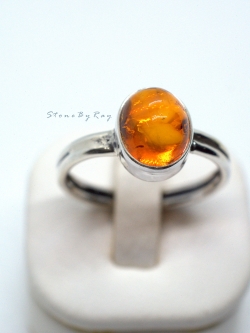 แหวนเงินดีไซน์กับอำพันแท้