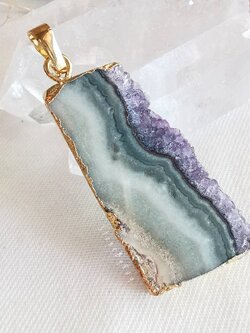 จี้หินอเมทิสต์ผลึกธรรมชาติ