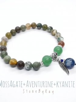สร้อยข้อมือหินมอสอาเกต,ไคยาไนท์,อเวนเจอรีน