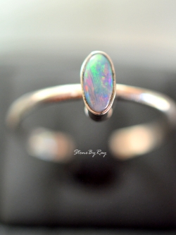 แหวนเงินแท้พลอยโอปอล