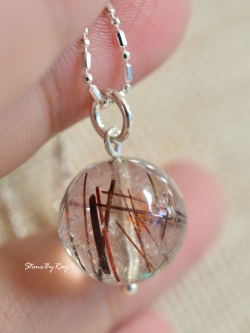 สร้อยคอเงินจี้หินไหมเศรษฐี