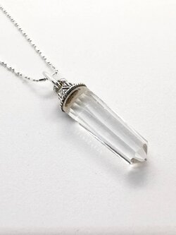 สร้อยคอเงินจี้หินคริสตัลควอตซ์ Crystal Quartz