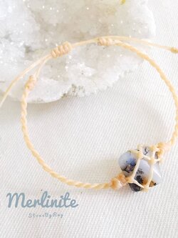 สร้อยข้อมือเชือกถักหินเมอร์ลิไนท์