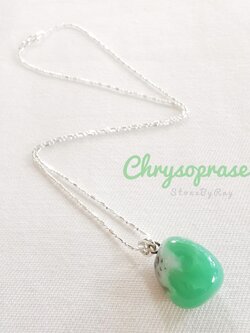 สร้อยคอเงินจี้หินคริสโซเพรส