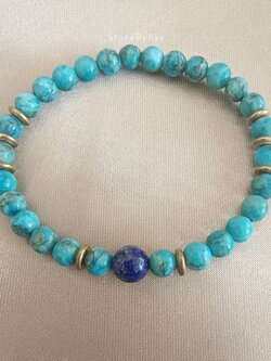 สร้อยข้อมือหินเทอร์ควอยส์กับลาพิสลาซูลี