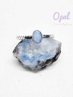 แหวนเงินแท้พลอยโอปอล