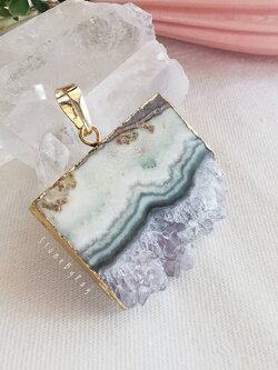 จี้หินอเมทิสต์ผลึกธรรมชาติ