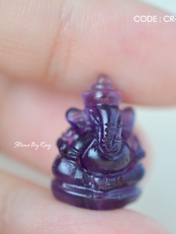 หินอเมทิสต์แกะสลักองค์พระพิฆเนศ(องค์เล็ก)