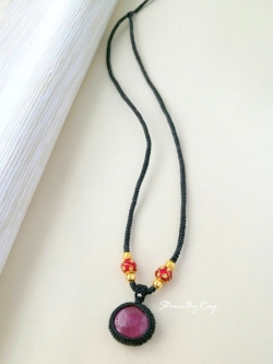 สร้อยคอจี้พลอยทับทิม(อินเดีย)