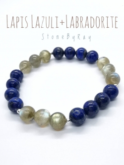 สร้อยข้อมือหินลาบราโดไลท์+ลาพิสลาซูลี