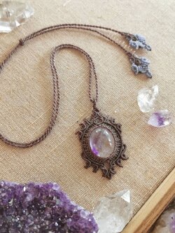 สร้อยคอเชือกถักจี้หินซุปเปอร์เซเว่น Super seven